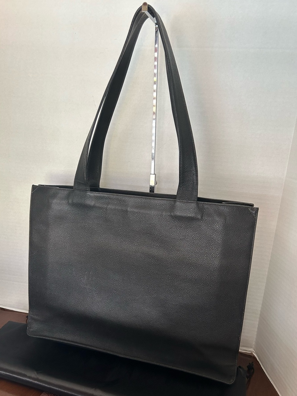 CHANEL Black Caviar Leather CC Tote - Picture 2 of 16